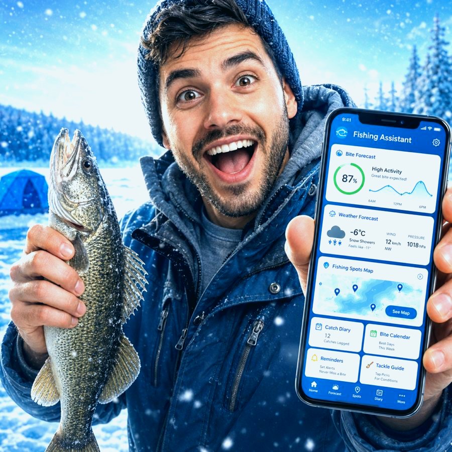 Fishing reports and local notes inside mobile app